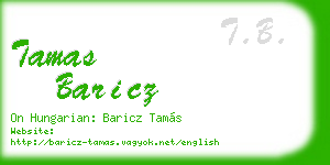 tamas baricz business card