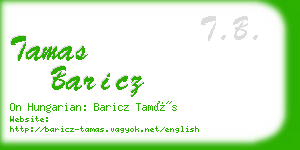 tamas baricz business card